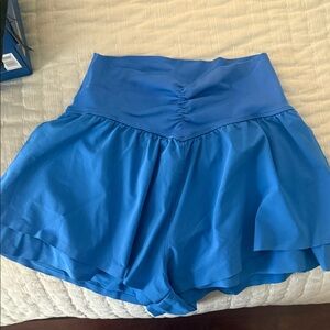 aerie Royal Blue High-Waist Flared Skort